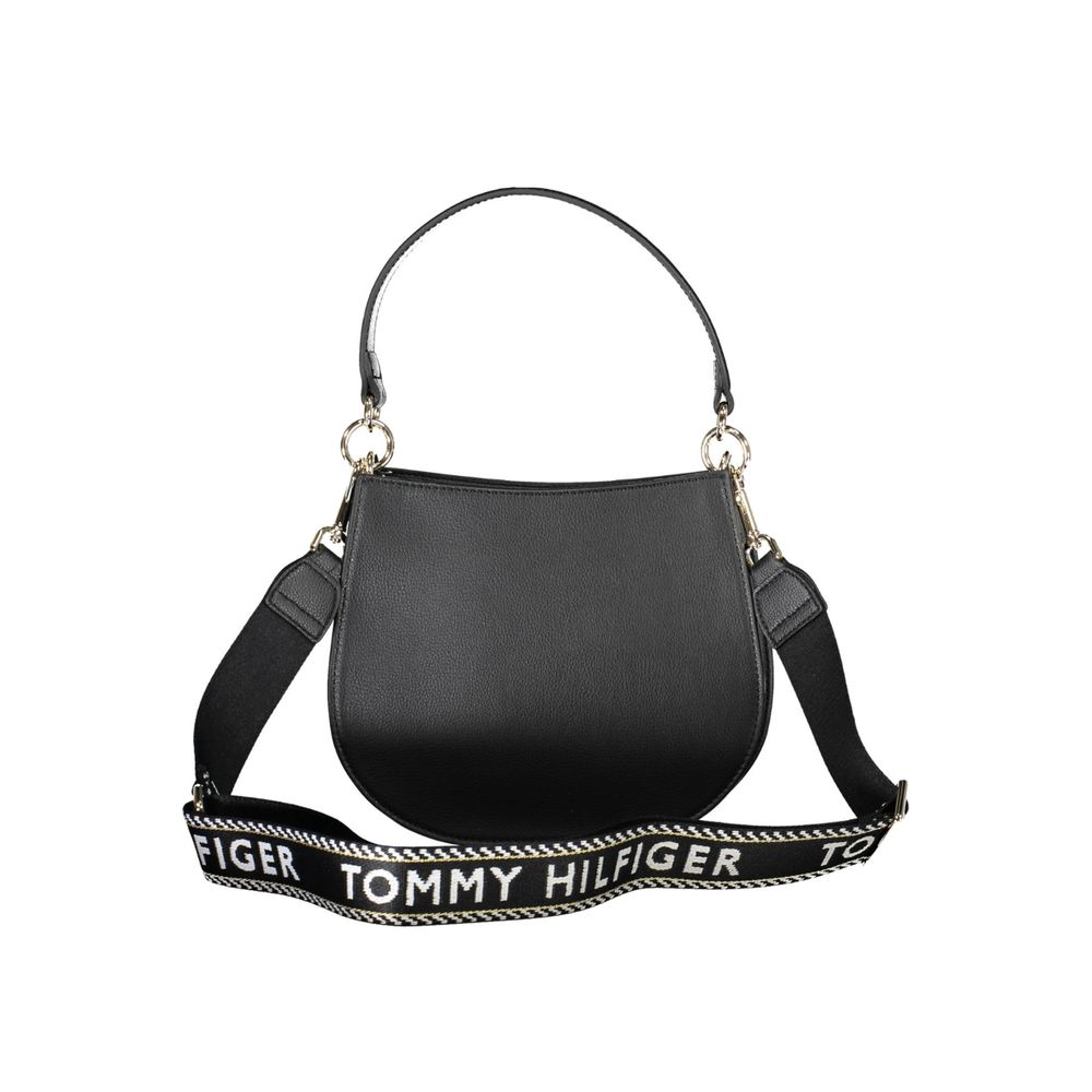 Schwarze Polyester Damen Handtasche