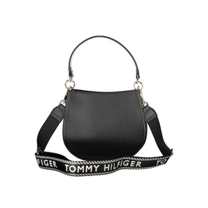 Schwarze Polyester Damen Handtasche