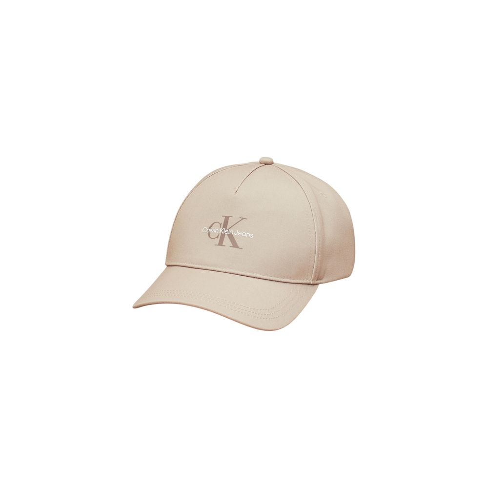 Beige Baseballmütze aus recyceltem Polyester