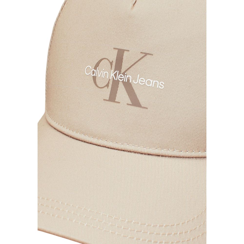 Beige Baseballmütze aus recyceltem Polyester