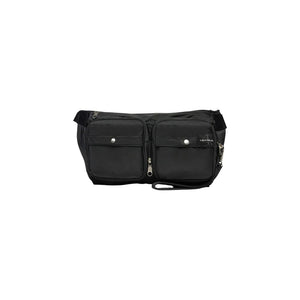Schwarze Gürteltasche aus recyceltem Polyester