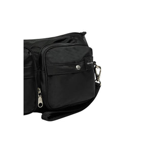 Schwarze Gürteltasche aus recyceltem Polyester