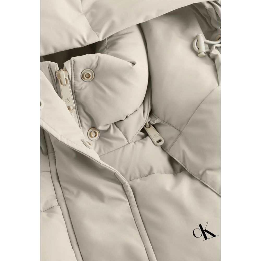 Beige Jacken und Mäntel aus recyceltem Polyester