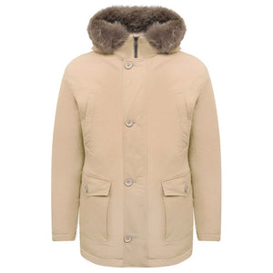Beige Nylonjacke