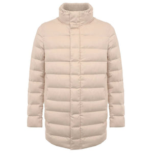 Beige Seidenjacke