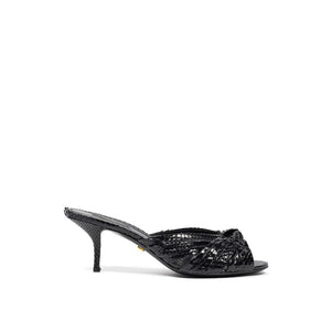 Black Snake Skin  Sandal