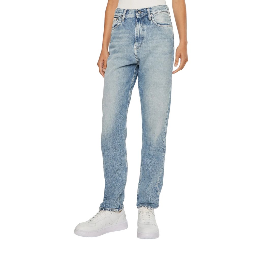 Hellblaue Slim Fit-Jeans aus Baumwolle