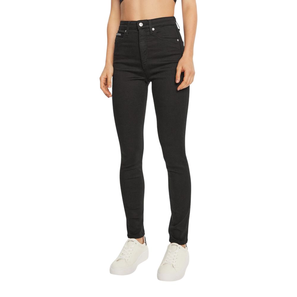 Schwarze Skinny-Jeans aus Baumwolle