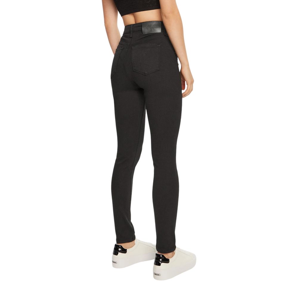 Schwarze Skinny-Jeans aus Baumwolle
