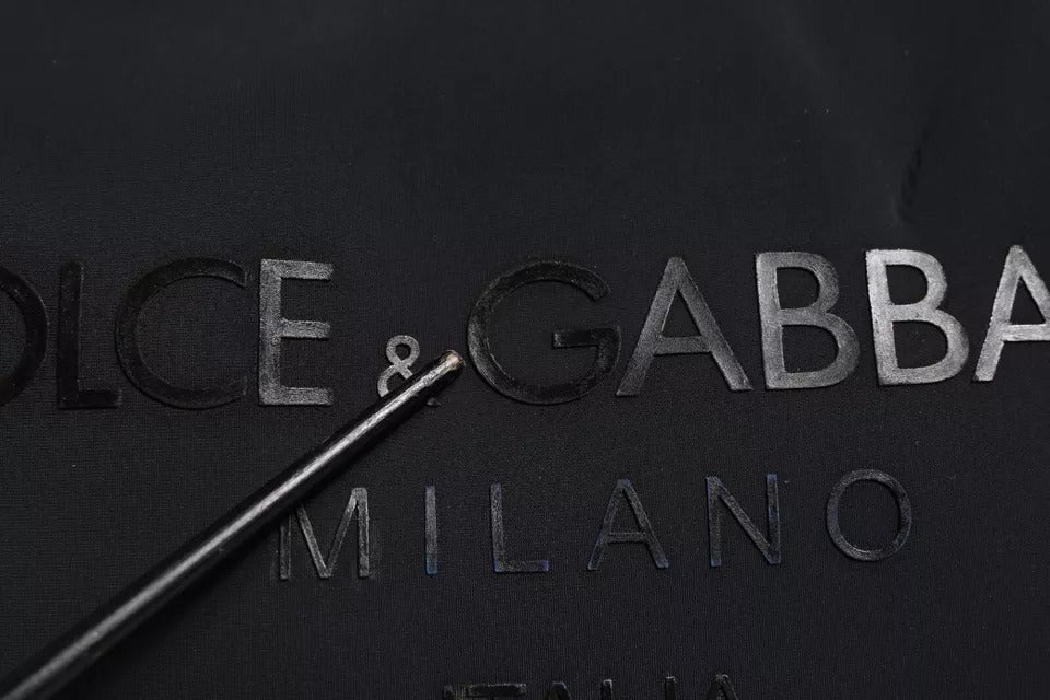 Schwarze Einkaufstasche aus Canvas mit DG-Logo-Print