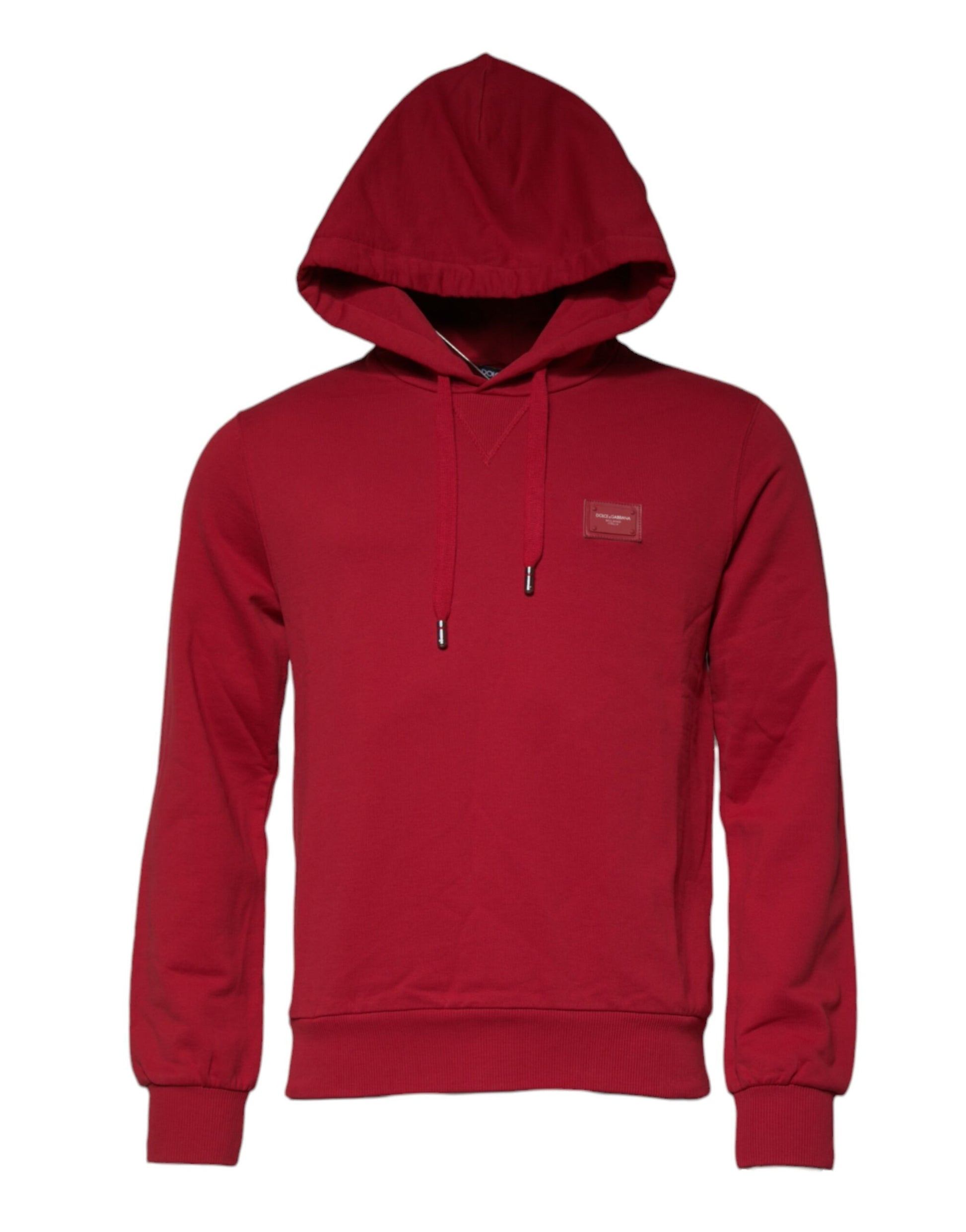 Roter Kapuzenpullover aus Baumwolle mit Logo