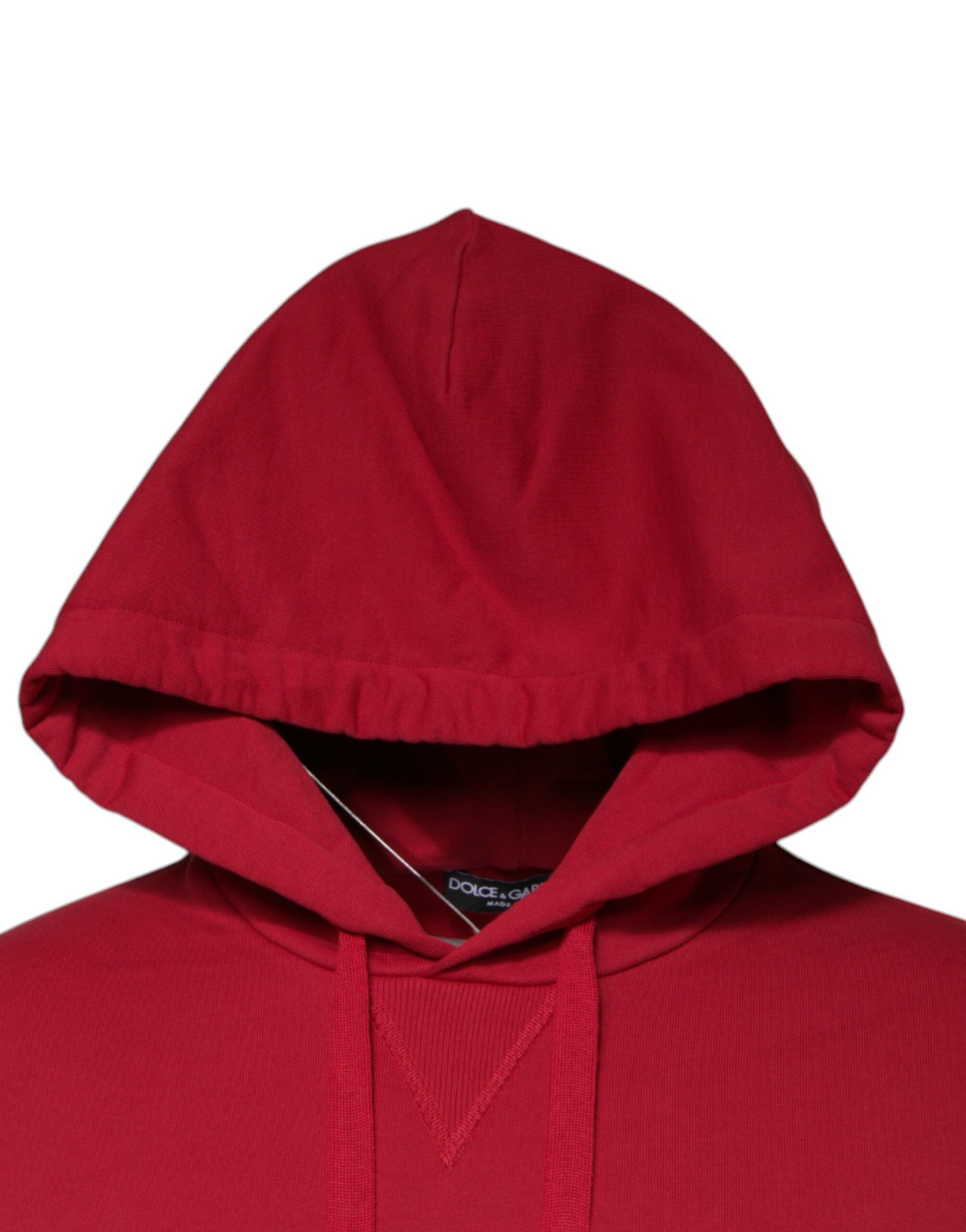 Roter Kapuzenpullover aus Baumwolle mit Logo