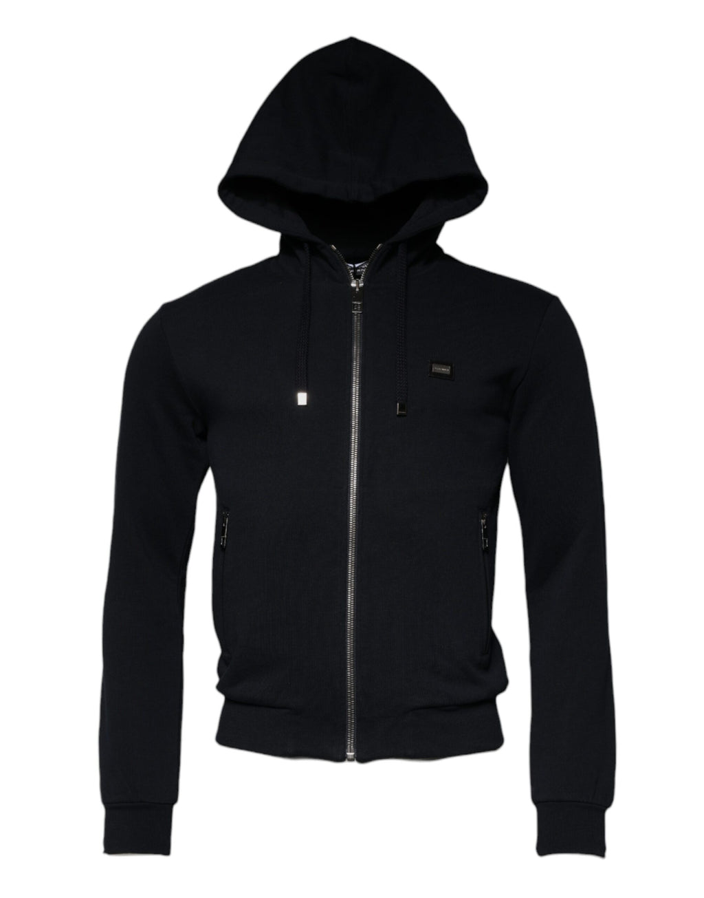 Dolce & Gabbana Blue Logo Full Zip Hooded Sweatshirt Sweater