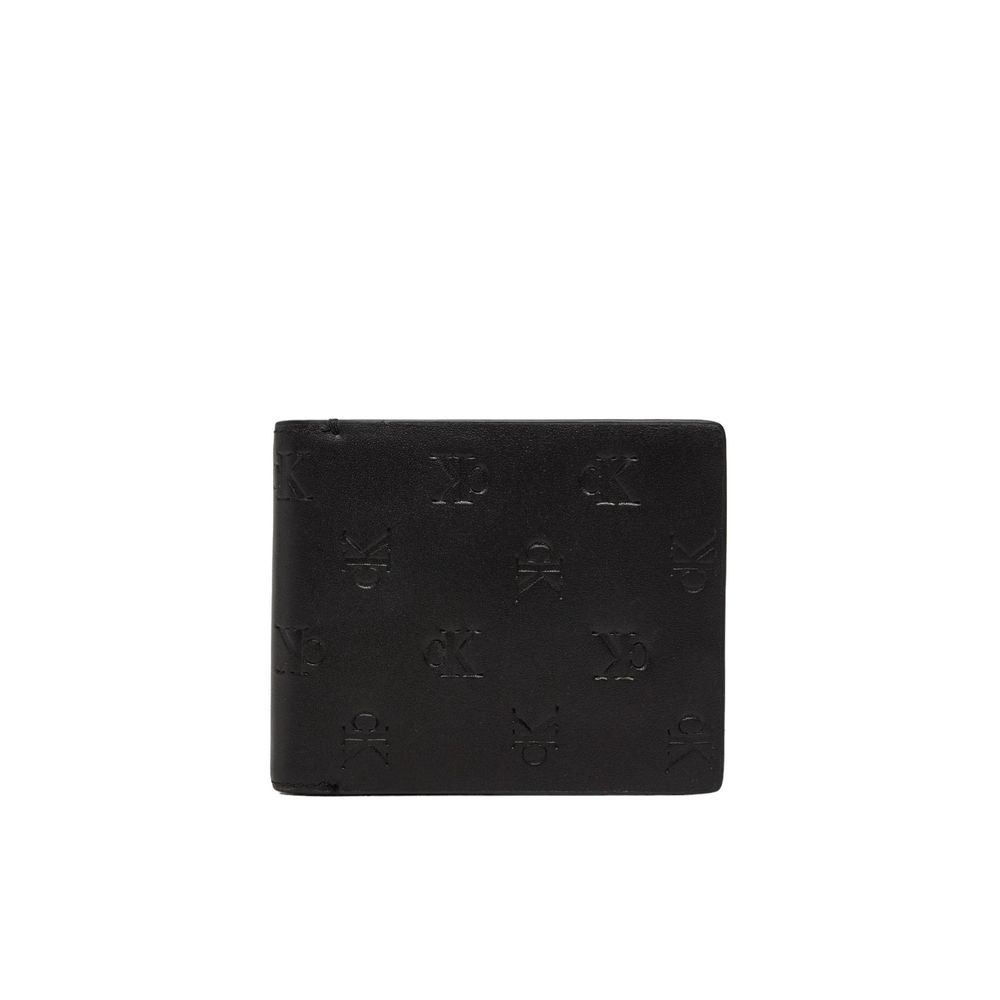 Schwarze Lederbrieftasche