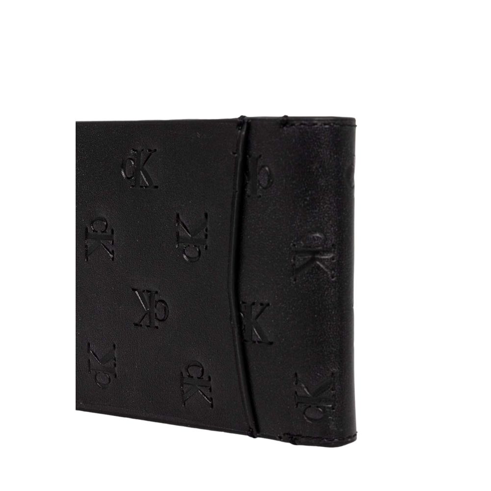 Schwarze Lederbrieftasche