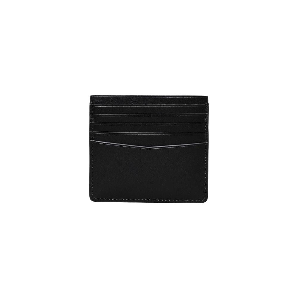 Schwarze Lederbrieftasche