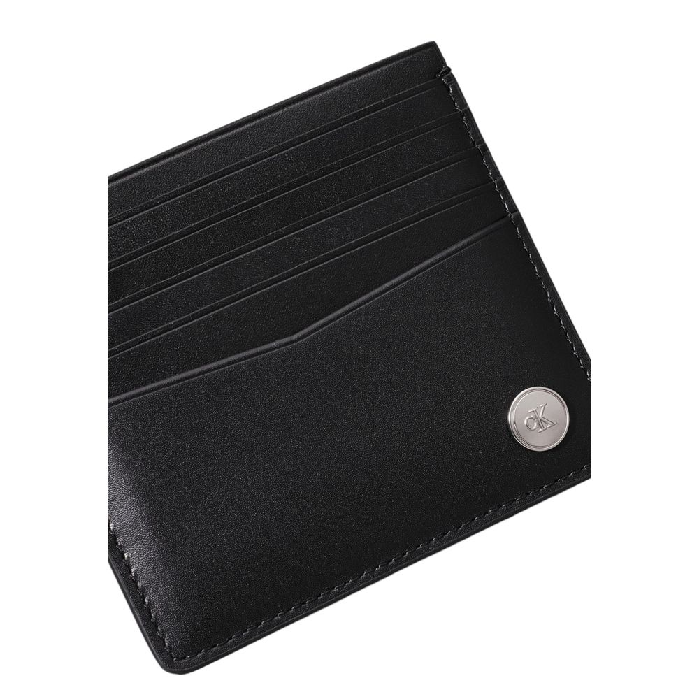 Schwarze Lederbrieftasche