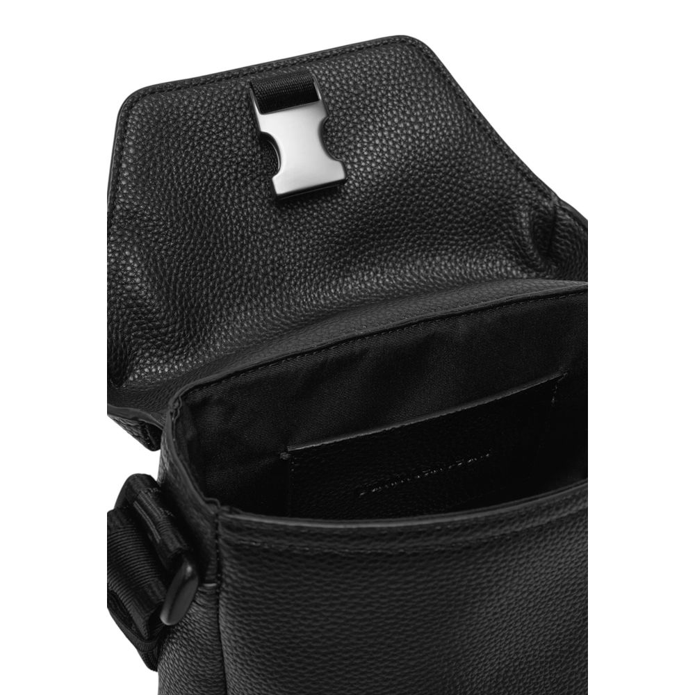 Schwarze Umhängetasche aus Polyethylen