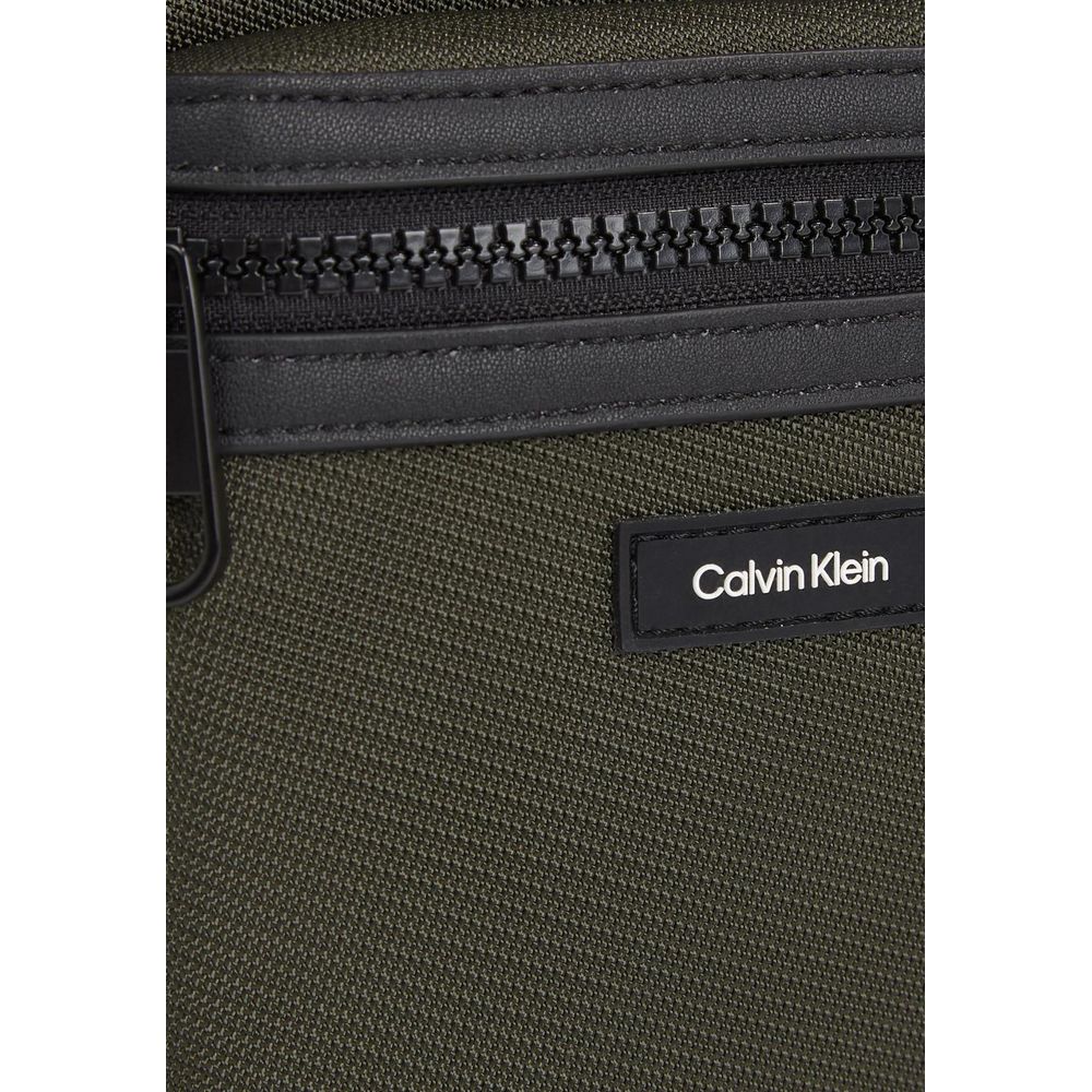 Grüne Messenger-Tasche aus recyceltem Polyester