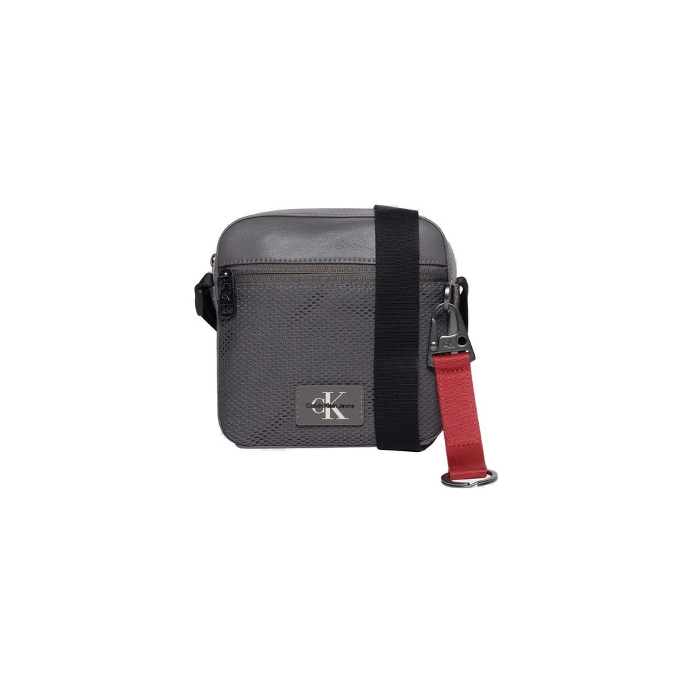 Graue Messenger Bag aus recyceltem Polyester