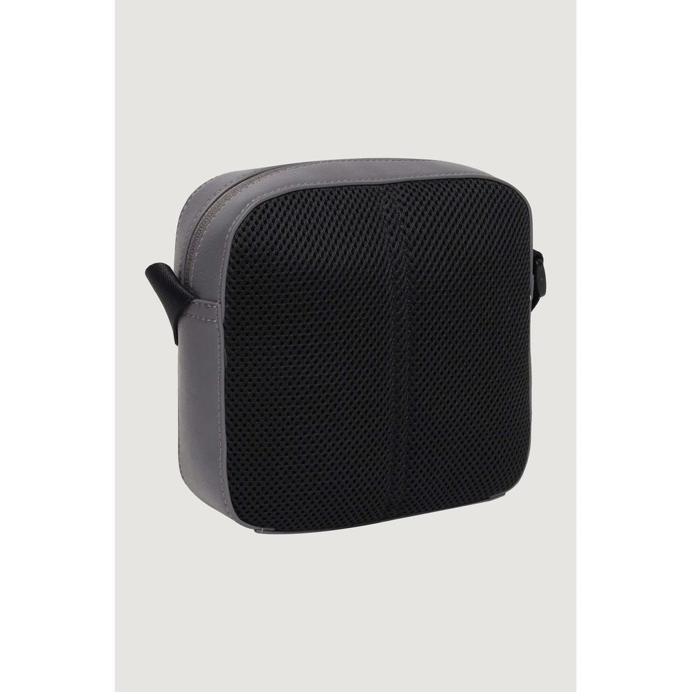 Graue Messenger Bag aus recyceltem Polyester