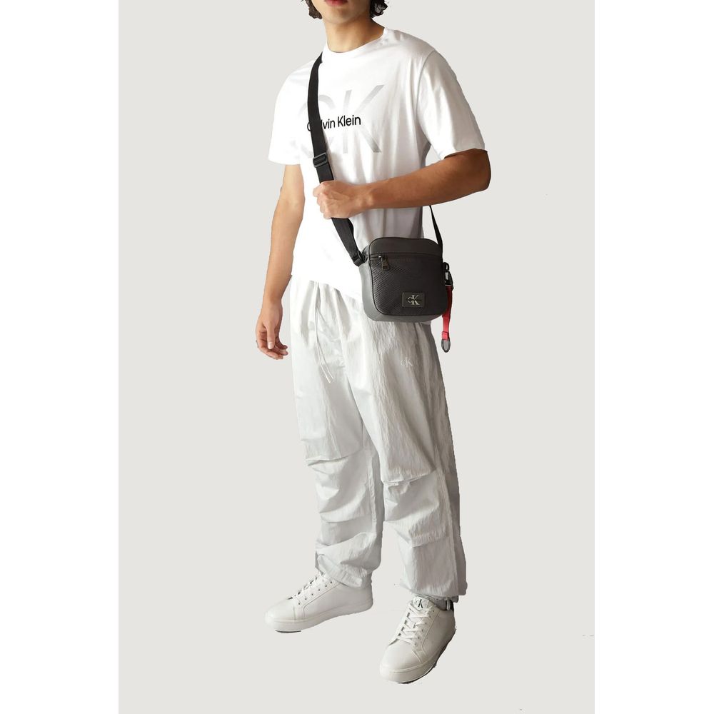 Graue Messenger Bag aus recyceltem Polyester