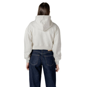Cremefarbener Kapuzenpullover aus Baumwolle