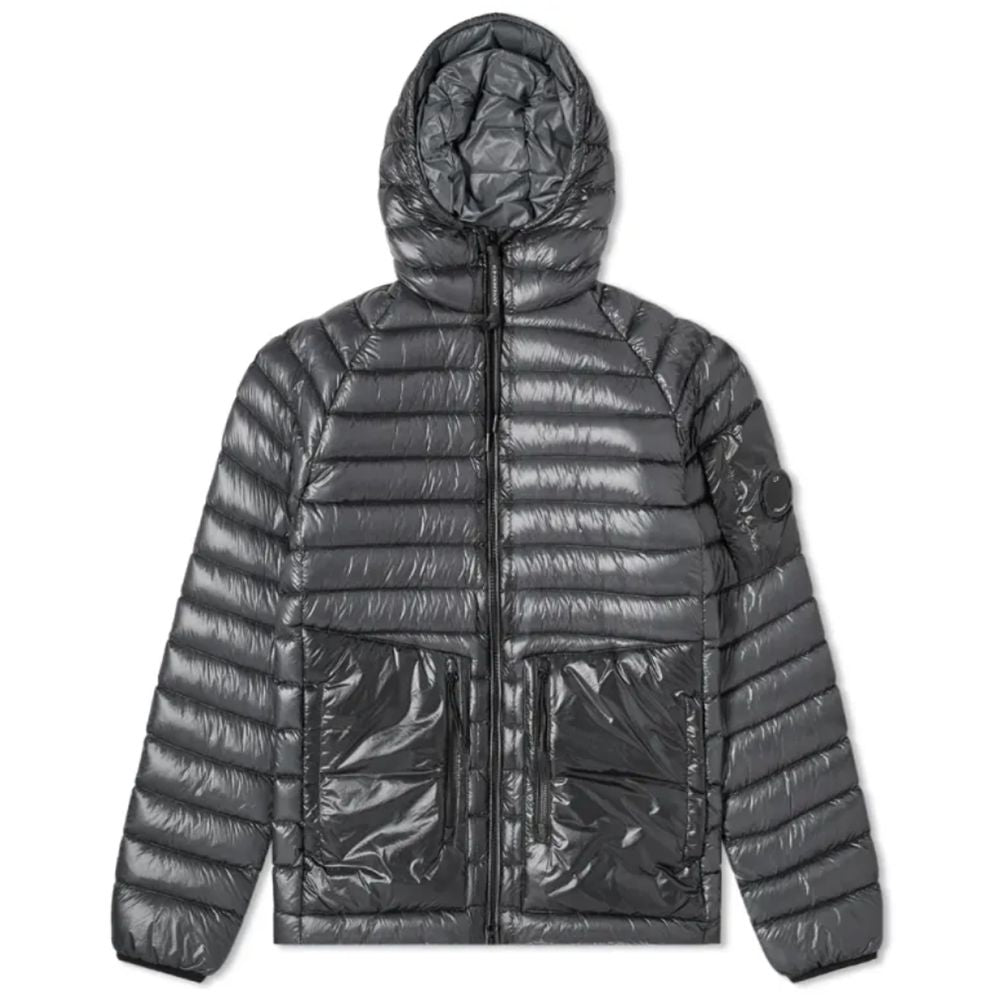 Graue Nylonjacke