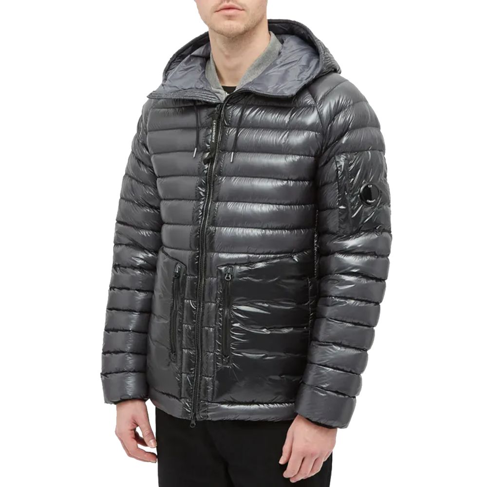 Graue Nylonjacke