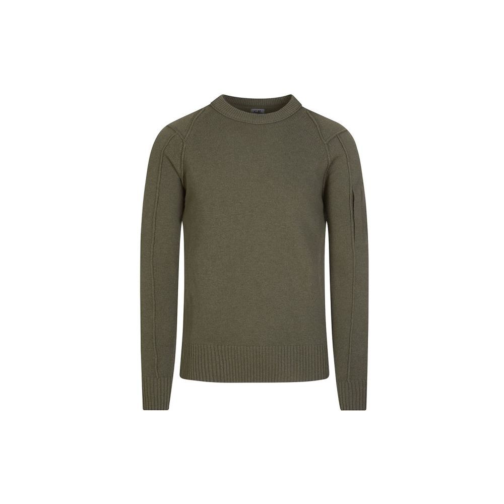 Grüner Wollpullover