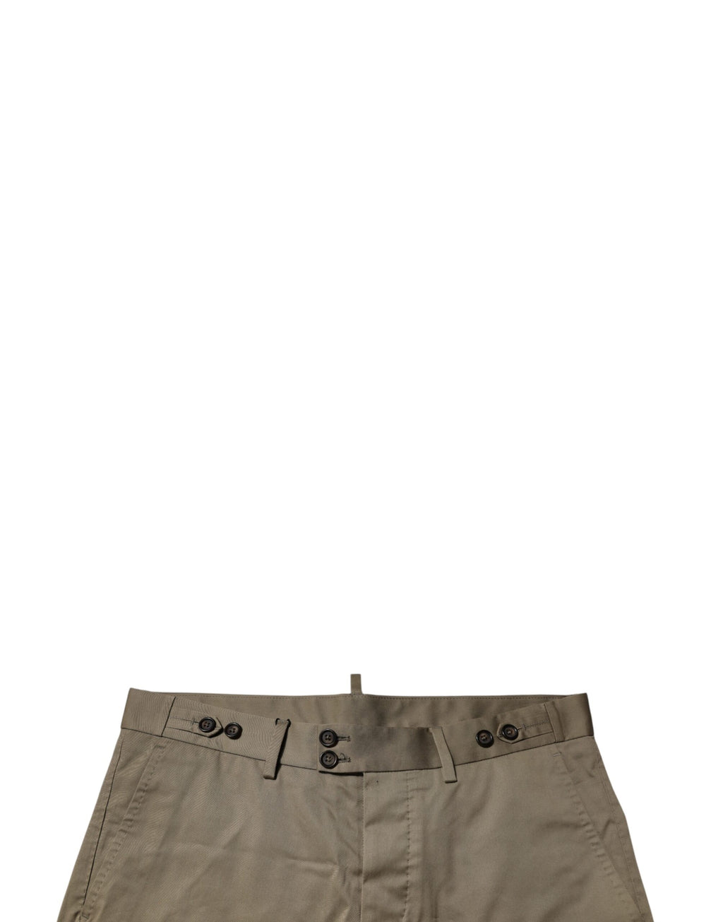 Dunkelkhakifarbene, lässige Chino-Shorts aus Baumwollstretch