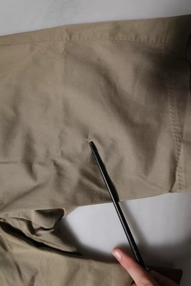 Dunkelkhakifarbene, lässige Chino-Shorts aus Baumwollstretch