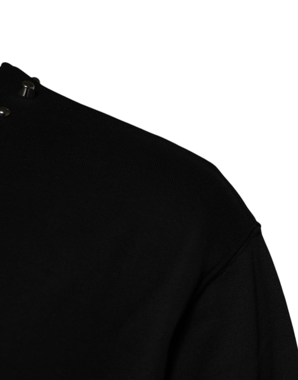 Schwarzer Pullover mit Logo und Nieten
