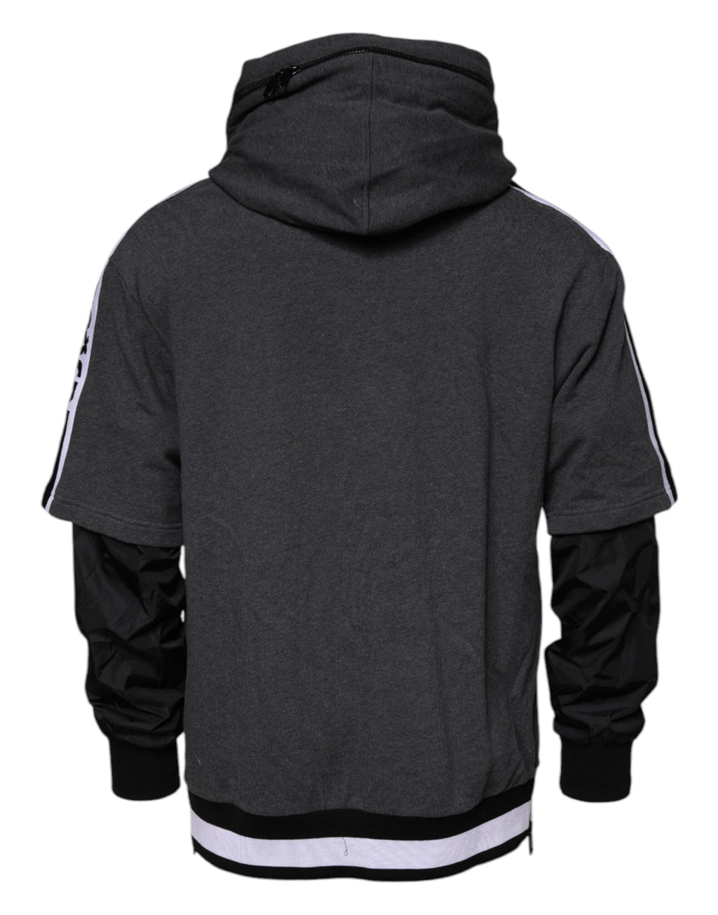Melange Grau Baumwolle Kapuzen Sweatshirt Pullover