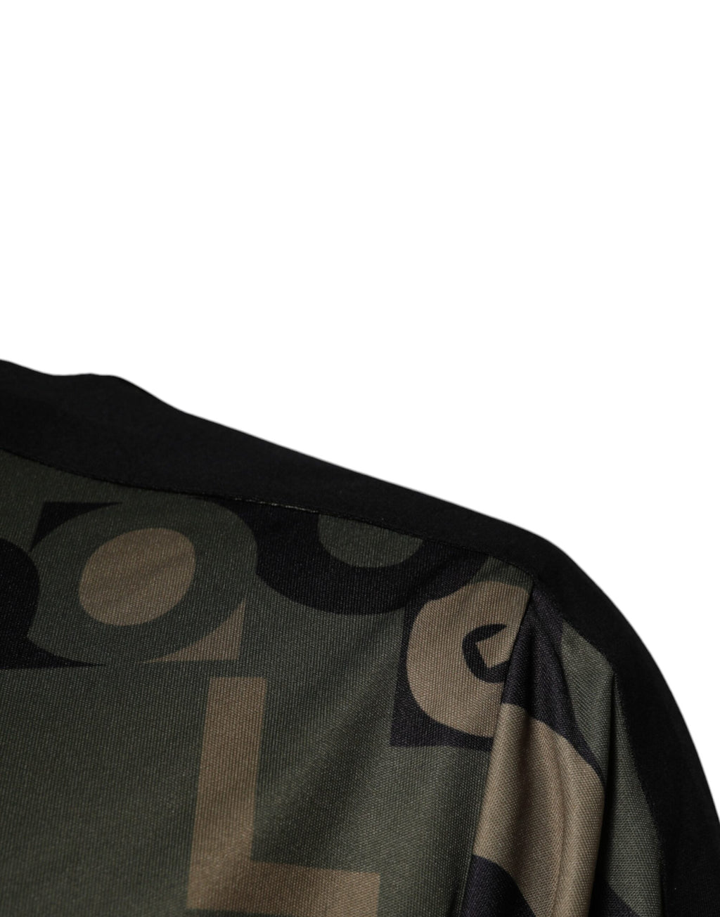 Armygrüner Polyester-Pullover mit durchgehendem Reißverschluss und Logo