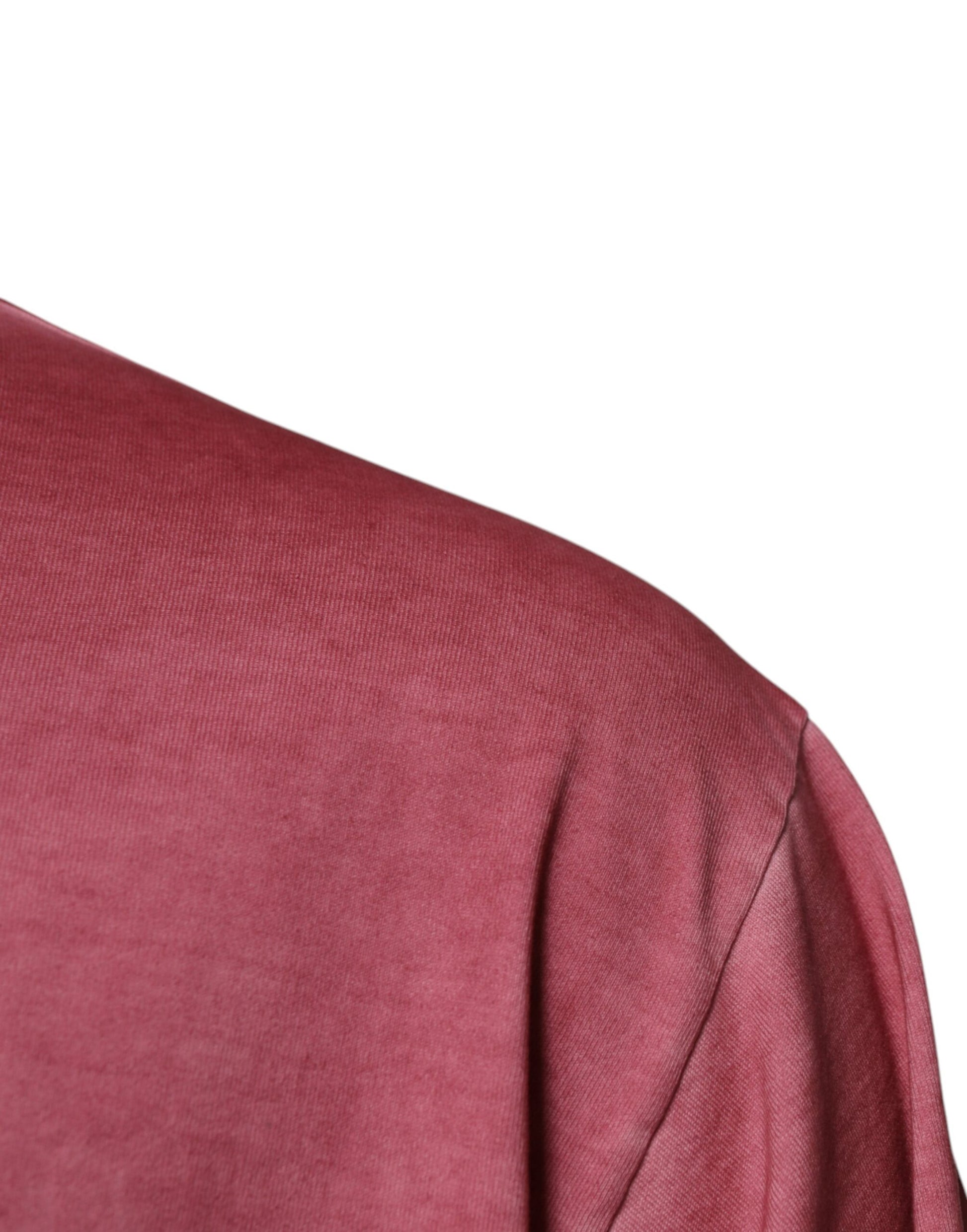 Rosafarbenes T-Shirt aus Baumwolle mit Rundhalsausschnitt und Logo-Print