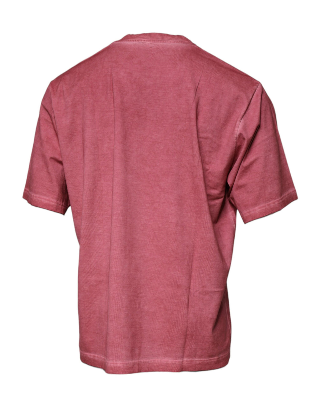 Rosafarbenes T-Shirt aus Baumwolle mit Rundhalsausschnitt und Logo-Print