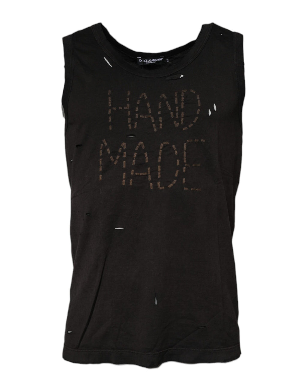 Schwarzes ärmelloses Tank-T-Shirt mit Rundhalsausschnitt