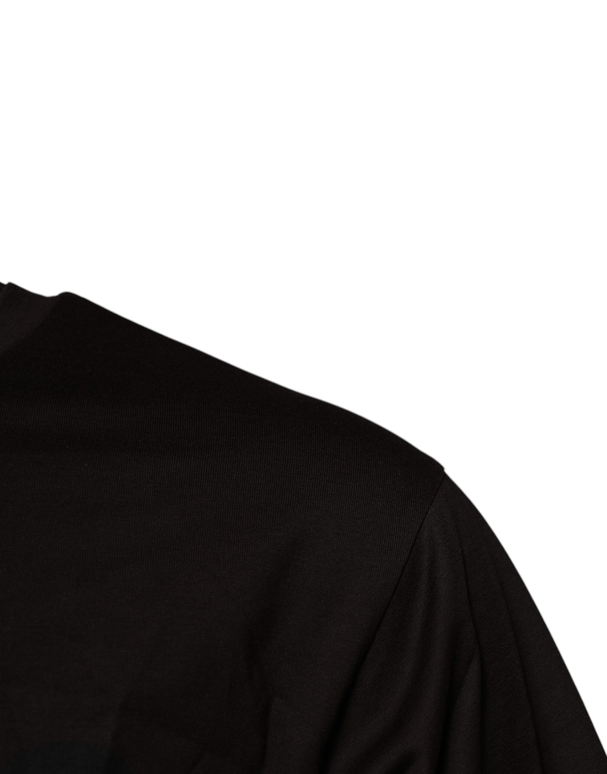 Dunkelbraunes T-Shirt aus Baumwolle mit Rundhalsausschnitt und Logo
