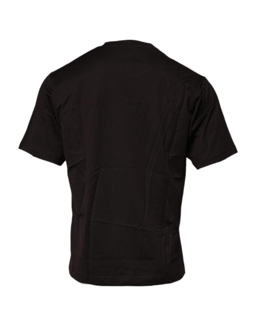 Dunkelbraunes T-Shirt aus Baumwolle mit Rundhalsausschnitt und Logo