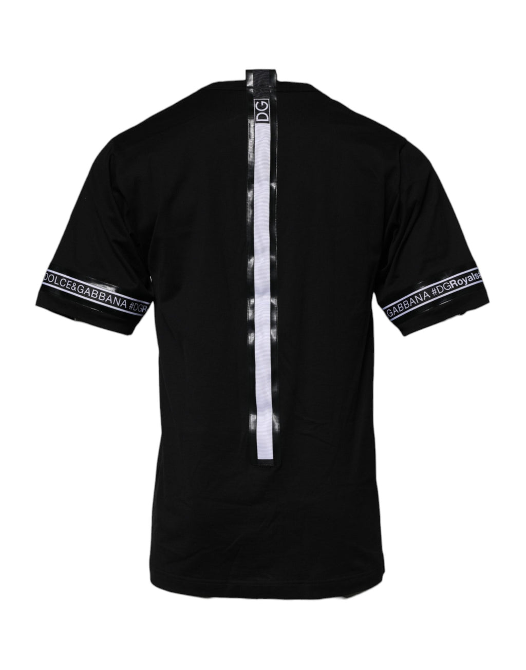 Schwarzes #DGMILLENNIALS Baumwoll-T-Shirt mit Rundhalsausschnitt