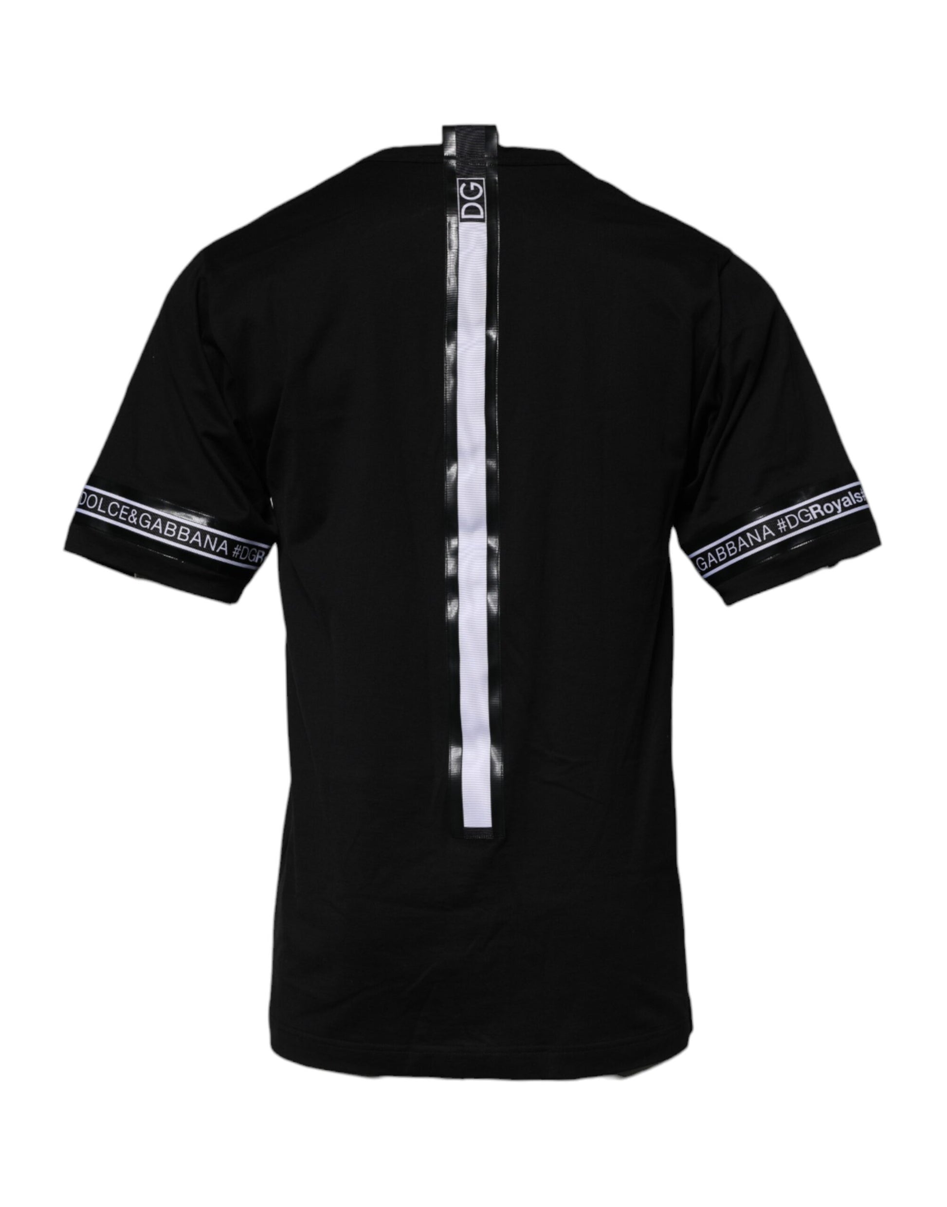 Schwarzes #DGMILLENNIALS Baumwoll-T-Shirt mit Rundhalsausschnitt