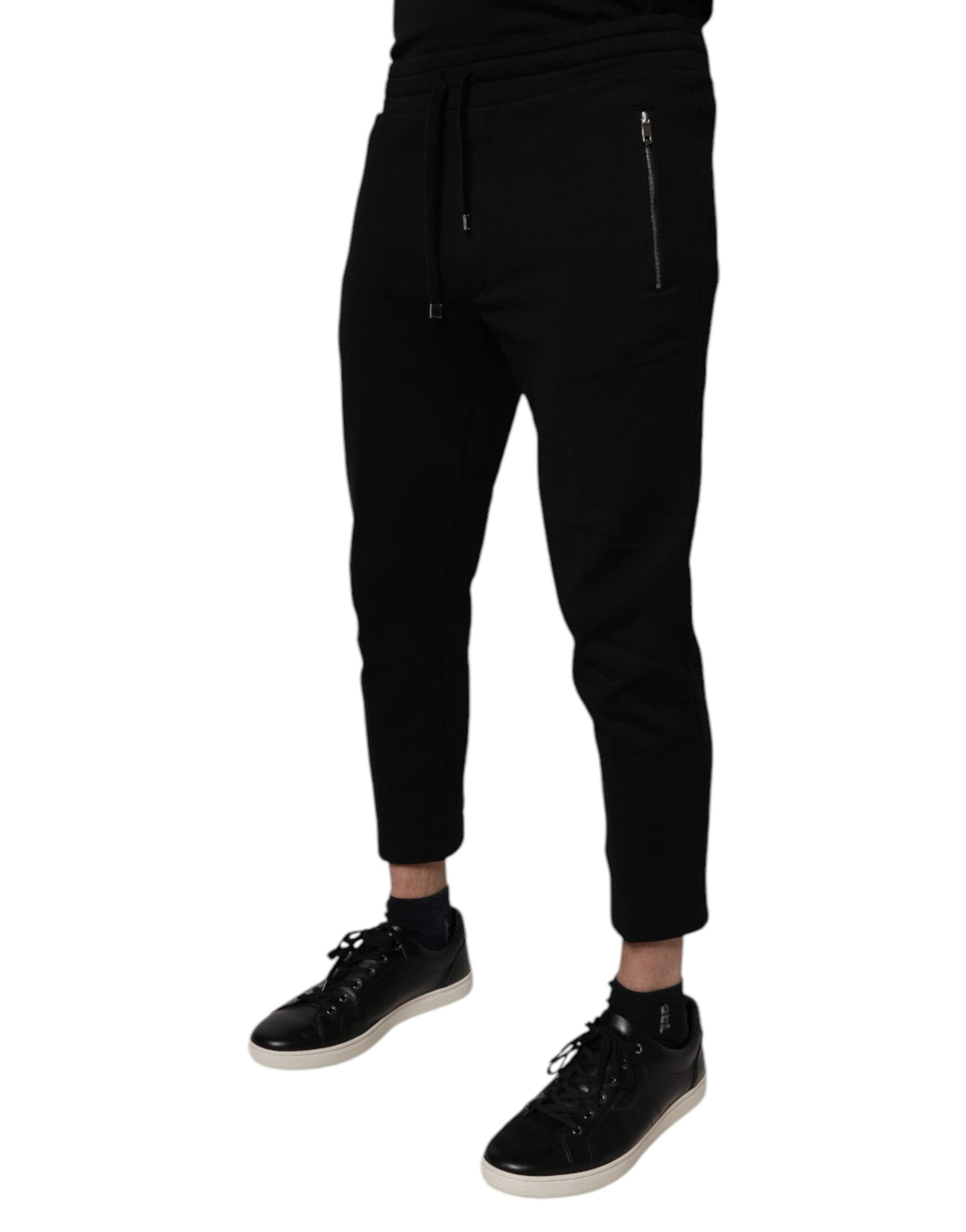 Schwarze Jogginghose aus Baumwolle