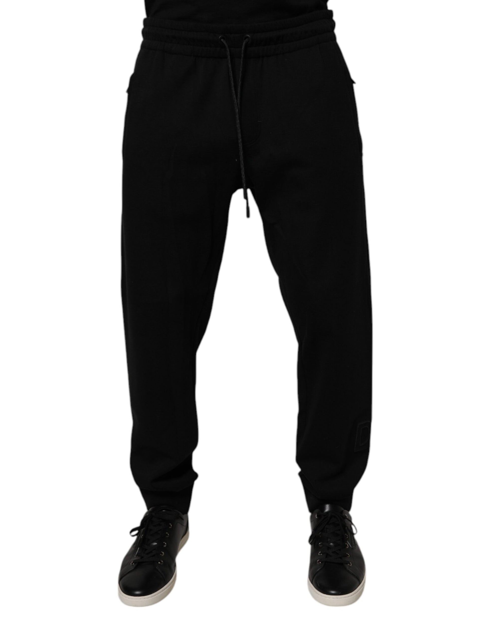 Schwarze Jogginghose aus Baumwolle