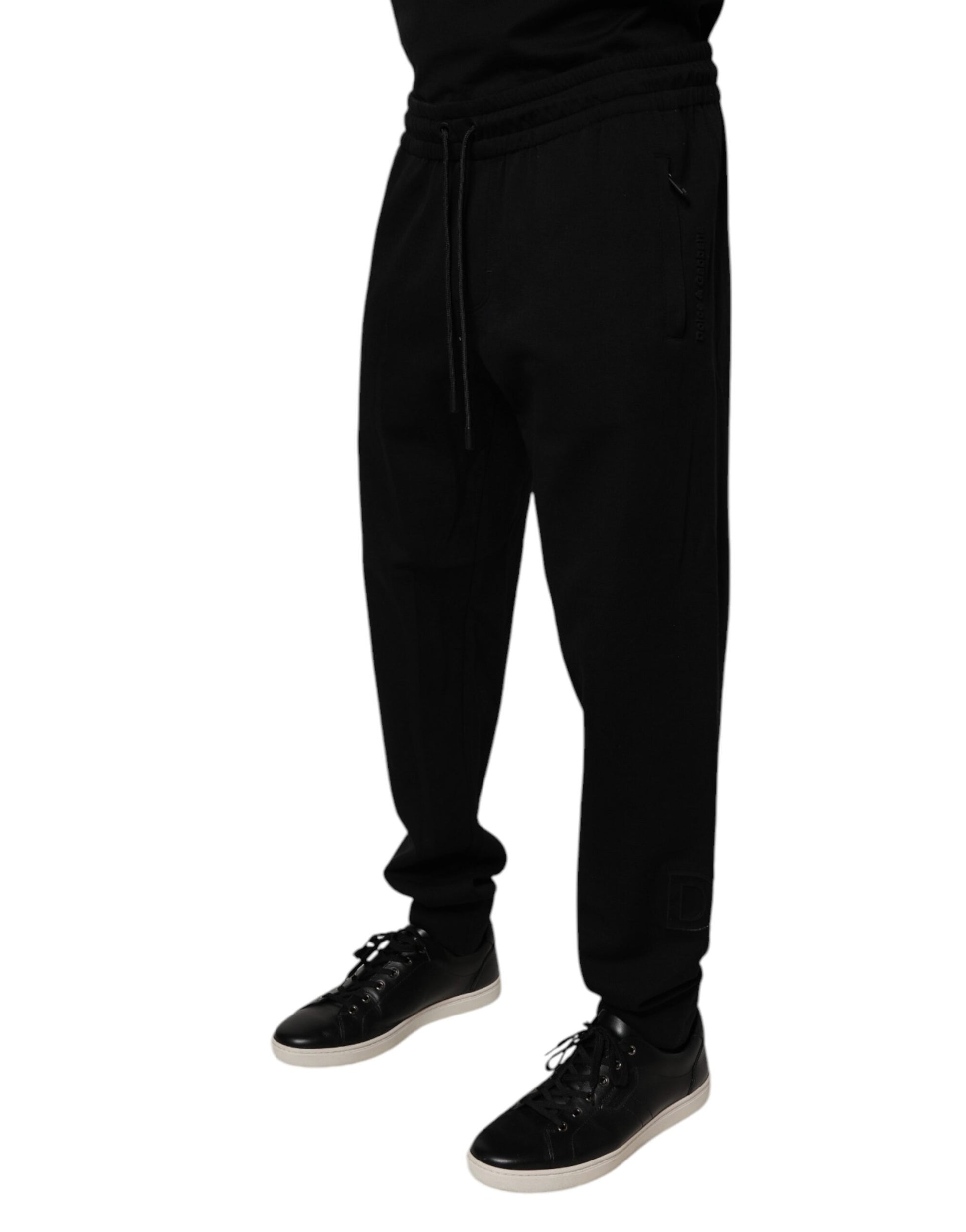 Schwarze Jogginghose aus Baumwolle