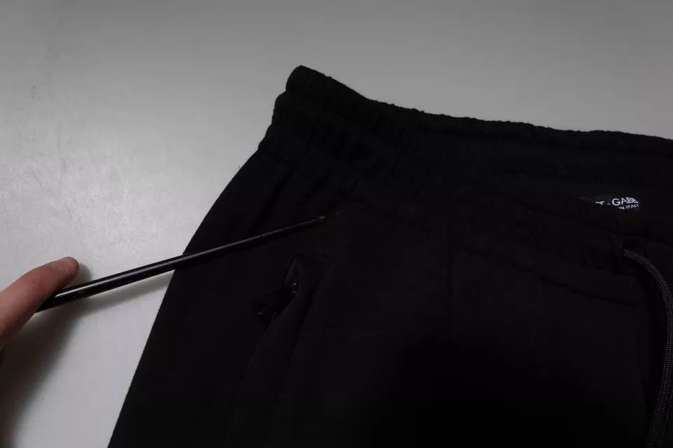 Schwarze Jogginghose aus Baumwolle