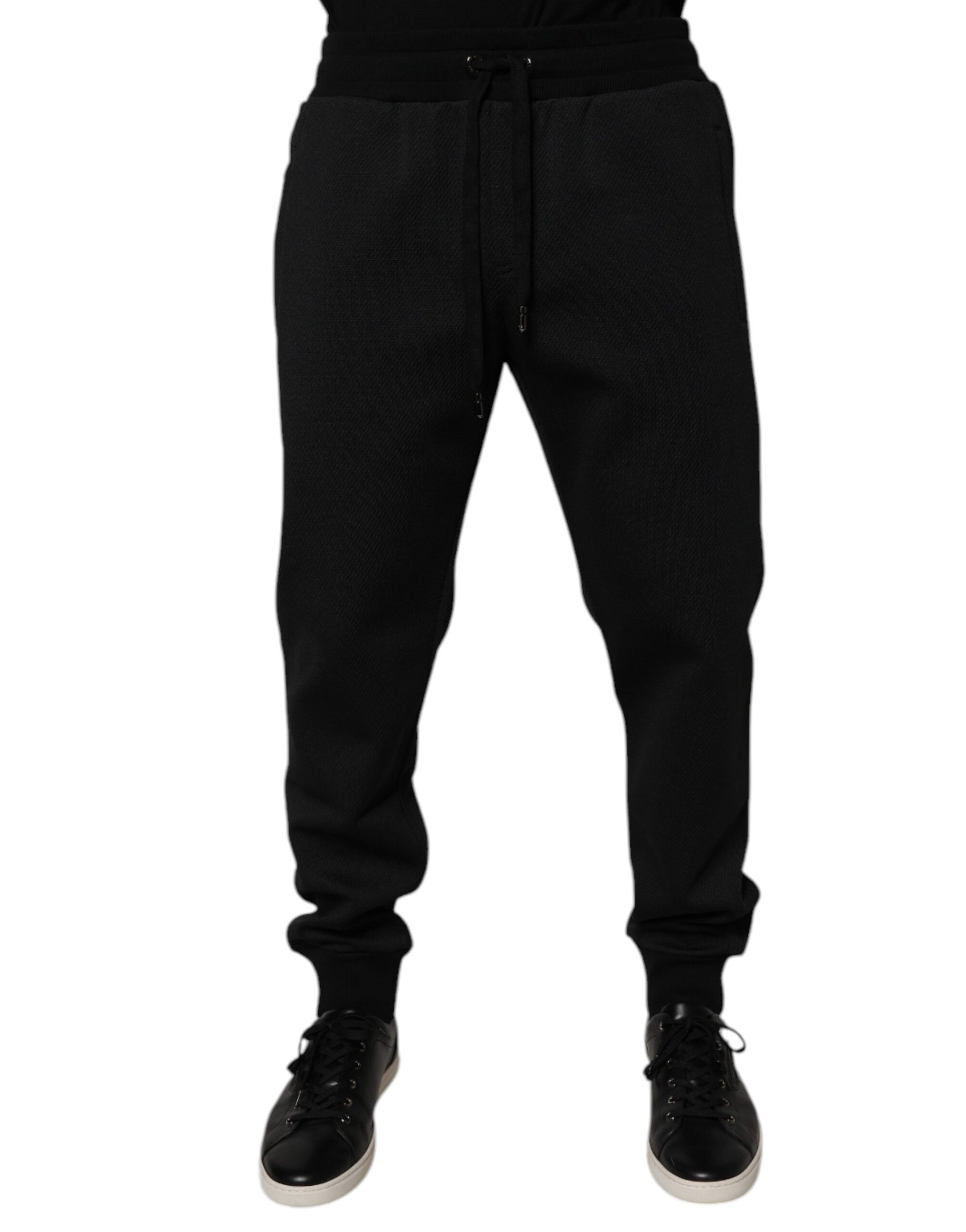 Schwarze Polyester Herren Jogger Jogginghose