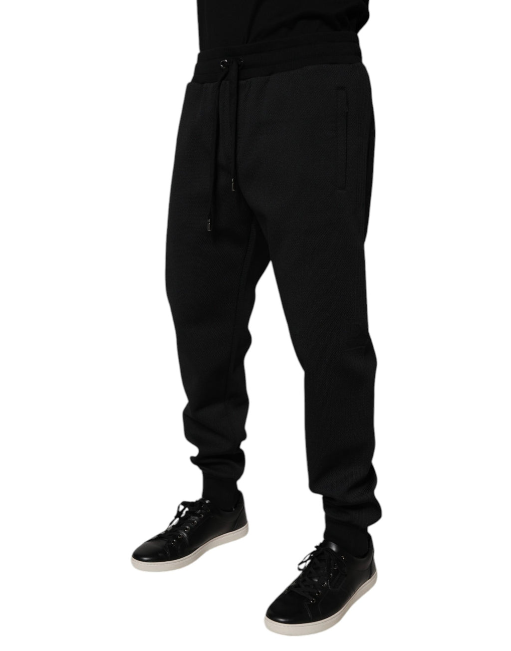 Schwarze Polyester Herren Jogger Jogginghose