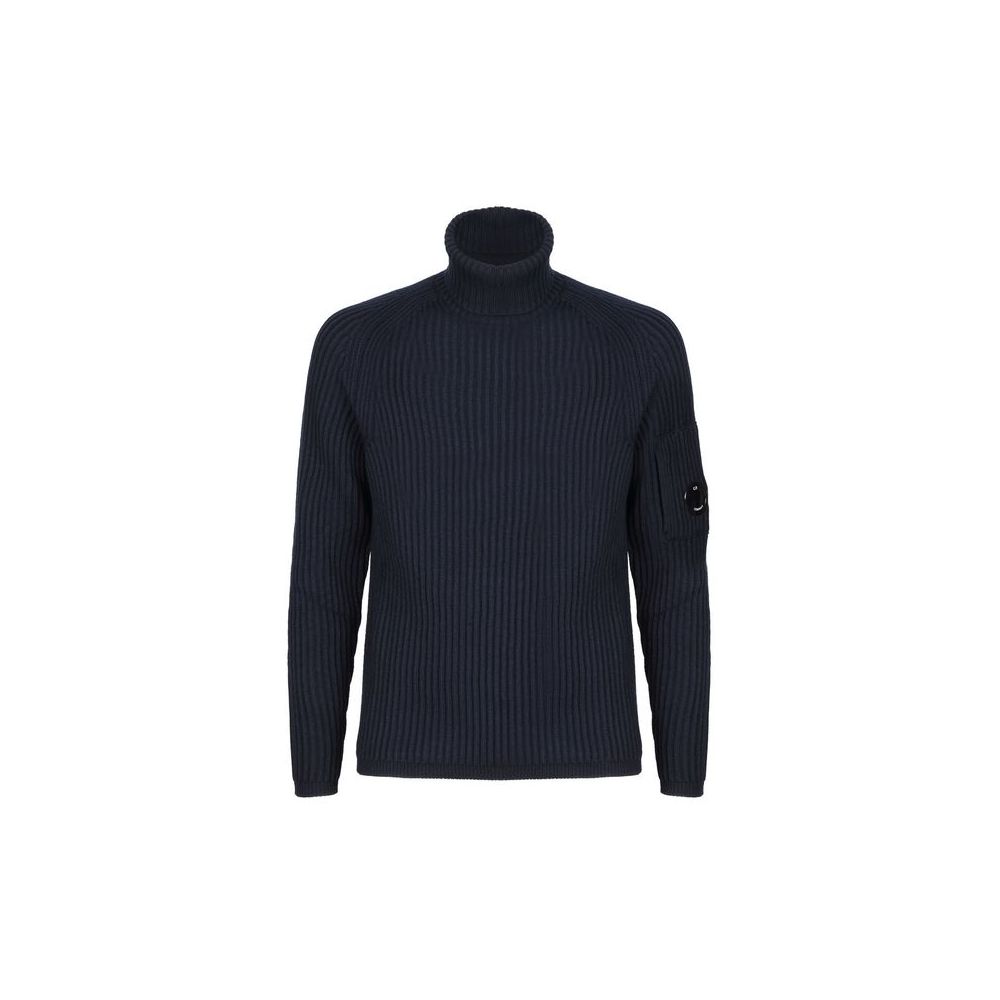 Schwarzer Wollpullover