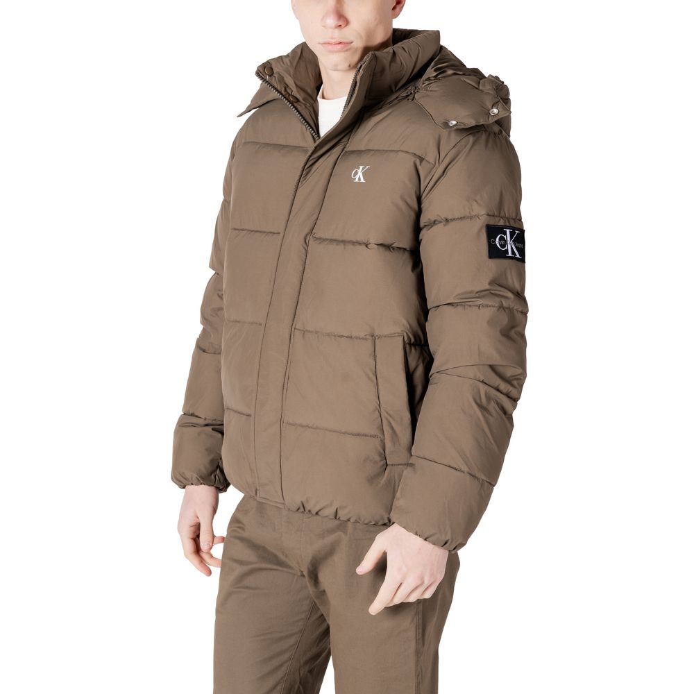 Gray Polyamide Jackets & Coat